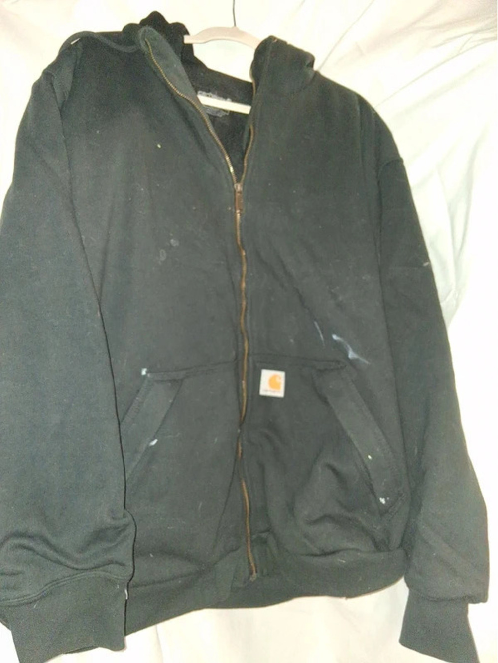 Carhartt Rain Defender Thermal Lined Zip Jacket Mens 2XL Black TS4078-M